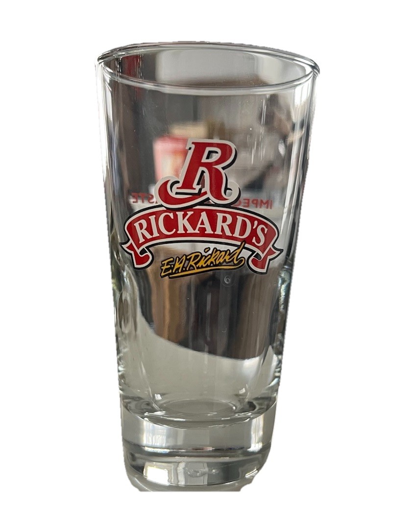 Rickard’s Beer Drinking Glass Smaller Mint Condition Rare Vintage Man Cave Must