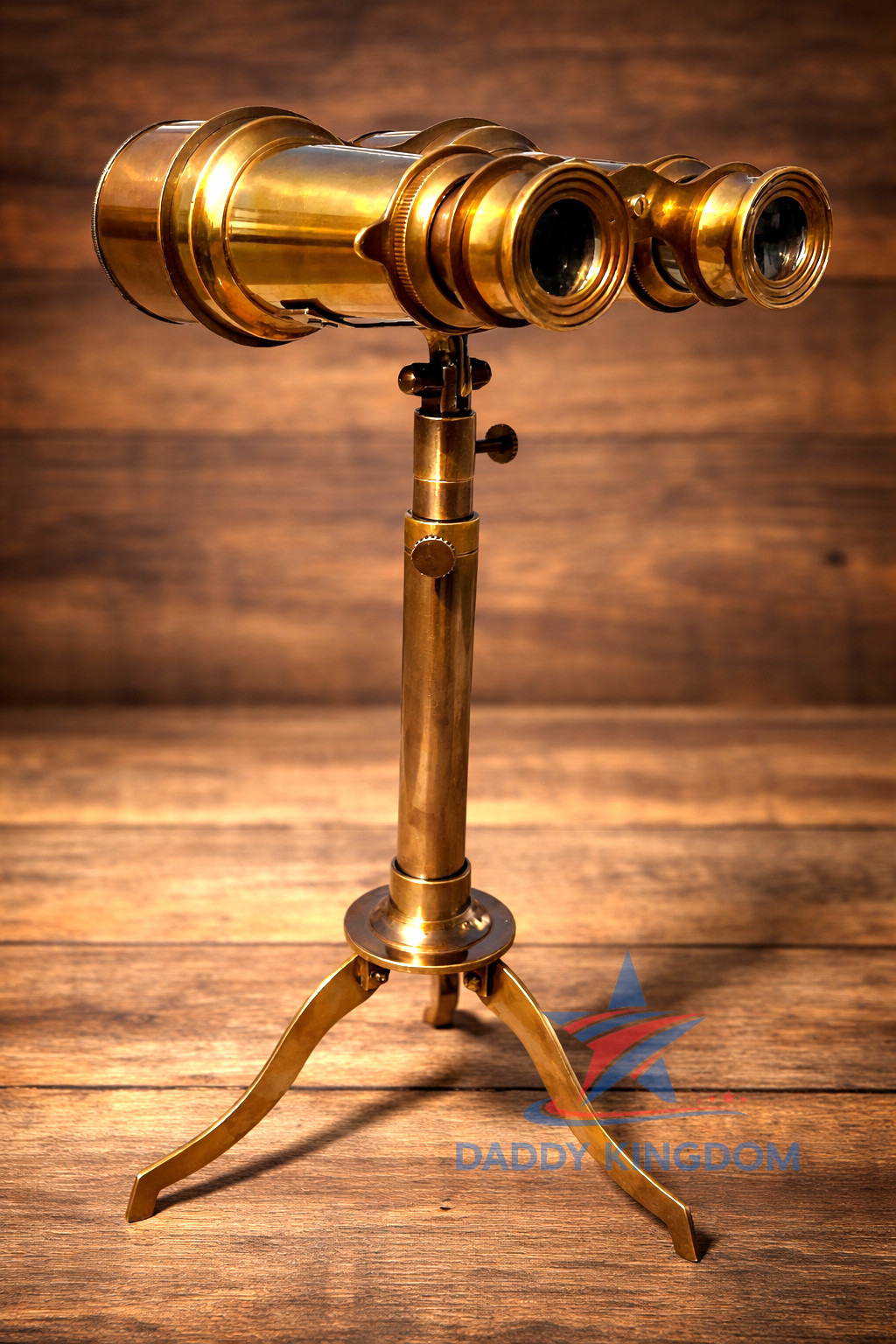 Nautical Antique Brass Binocular Desk Telescope With Nautical Table Tripod Decor