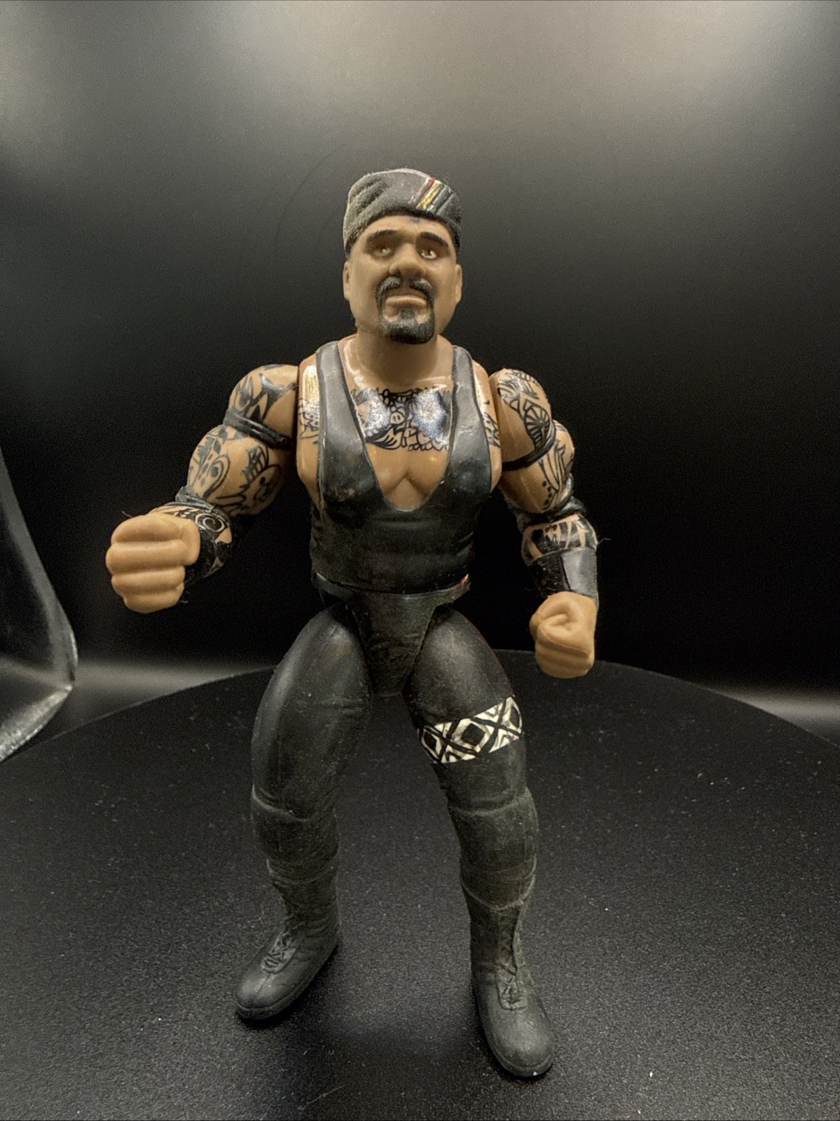 Wrestling Figure - 1998 Kama Mustafa - WWE Jakks Bone Crunching 6" Vtg    7E