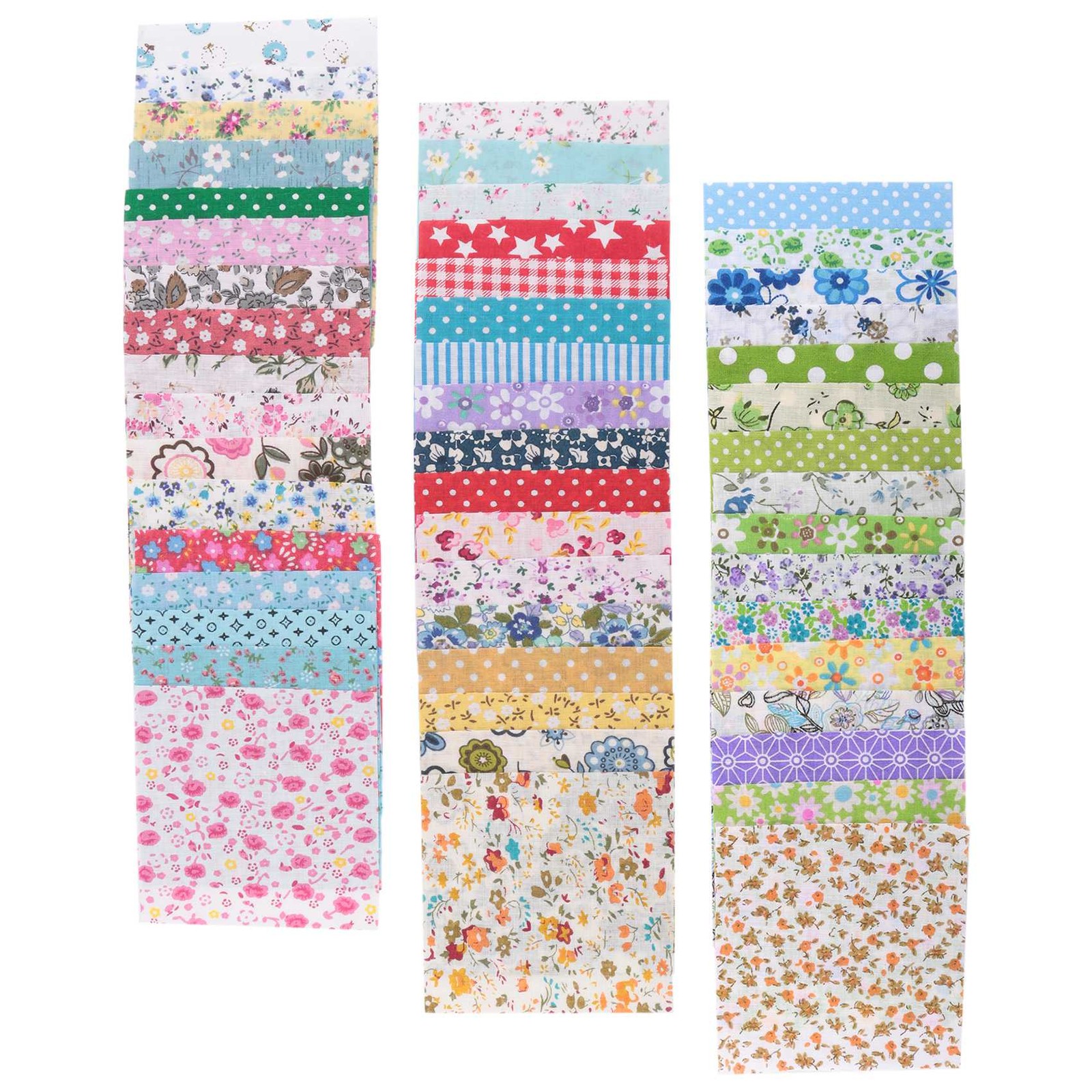 Fabric Patchwork Craft Cotton Material Batiks Mixed Squares Bundle, 10 x8314