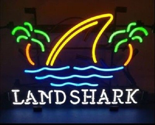 Landshark Lager Beer Bar Neon Light Sign Lamp Glass Wall Decor Artwork 24x20 HA