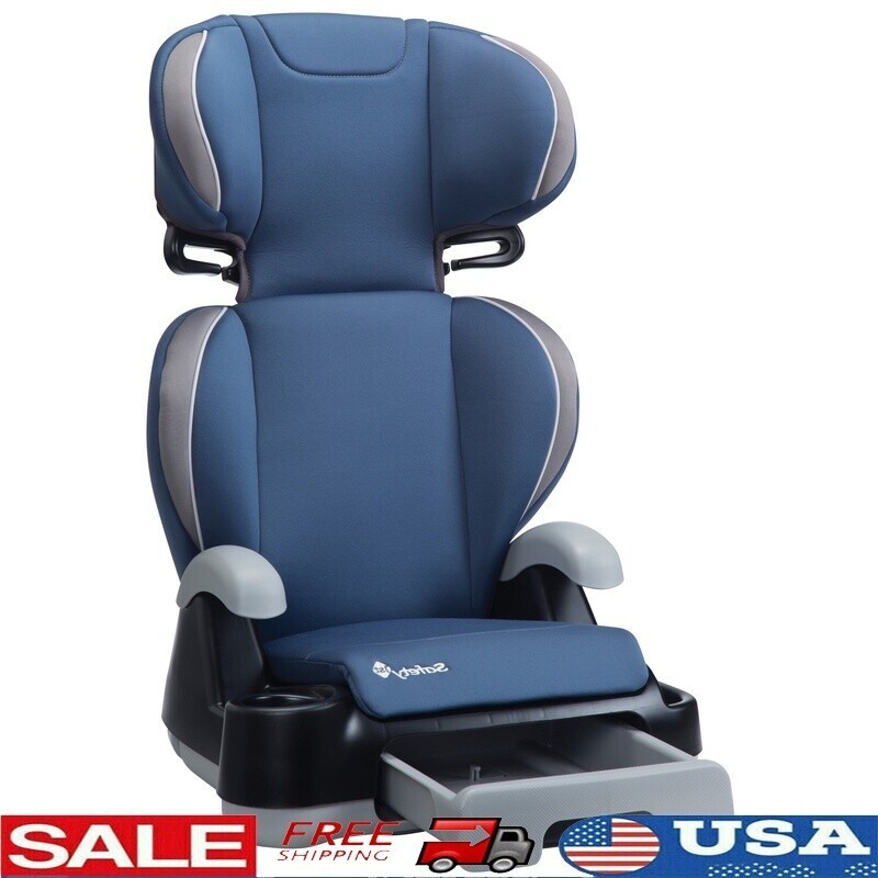 2-In-1 Booster Car Seat W/ Storage Drawer Cup Holder Toddler Forward Facing New