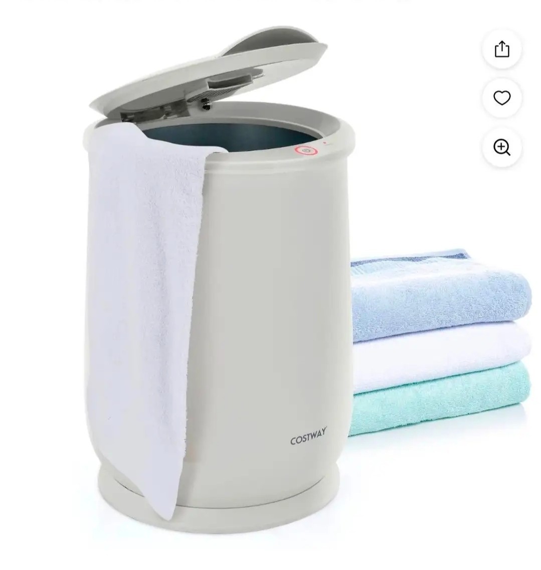 Costway 21L Bathroom Towel Warmer Bucket Spa Towel Heater Auto Shut Off WHITE NI