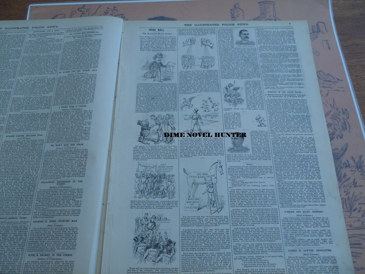 BASEBALL FULL PG CATTLE KATE WYOMING RUSTLER ILLUSTRATED POLICE NEWS #1168 PAPER