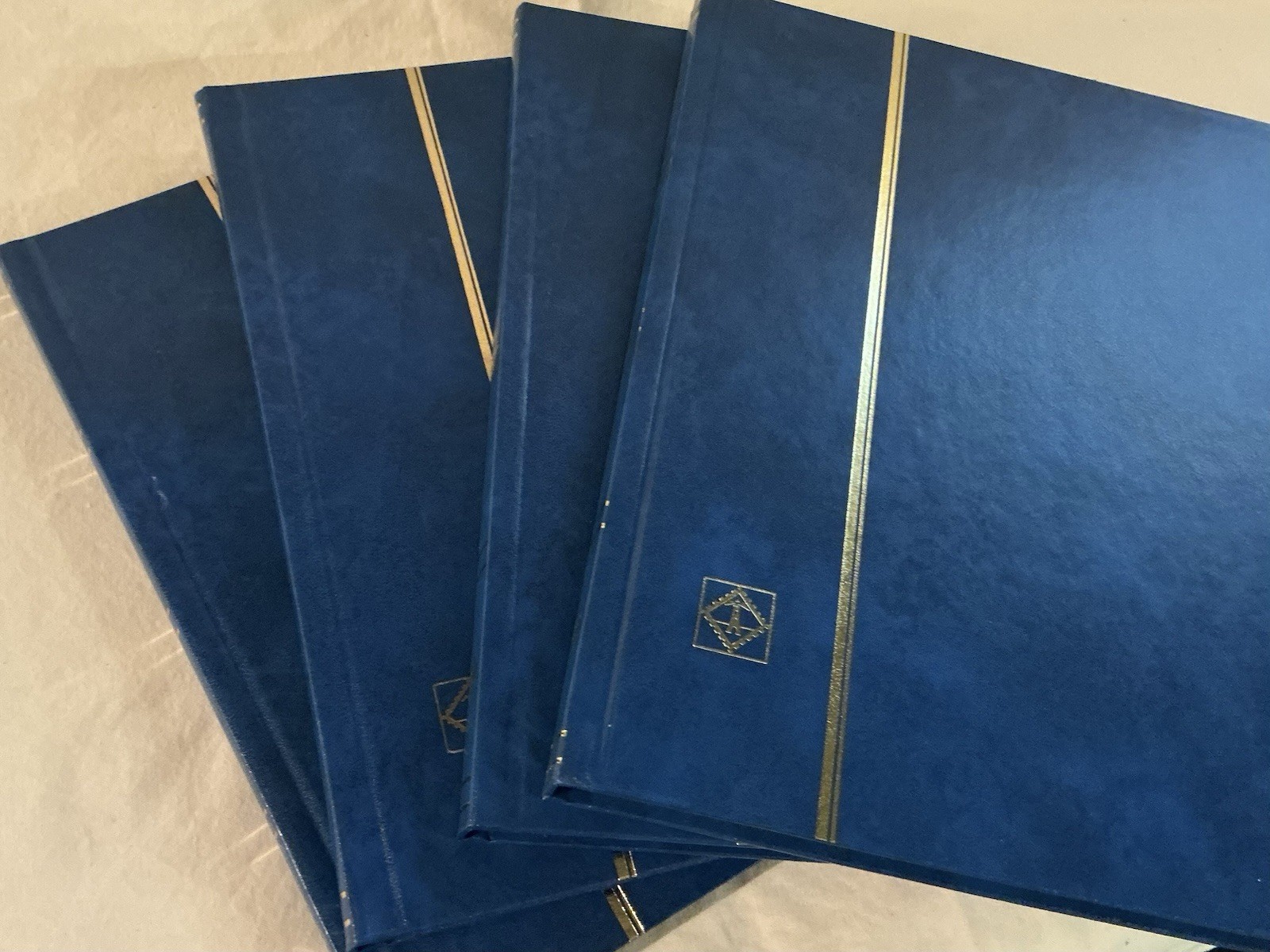 Lighthouse Blue Hardcover Stamp Album Stock Book 8 Double Sided Pages 10 X 7