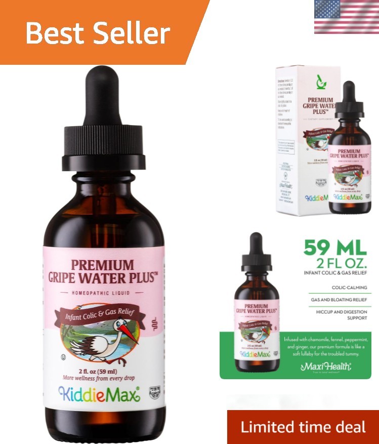 Gripe Water for Babies – Fast Acting Homeopathic Colic Calm Baby Gas Drops fo...