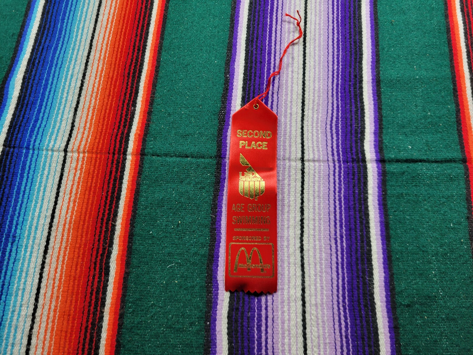 USA Swimming Second Place Sponsored By McDonald's Ribbon