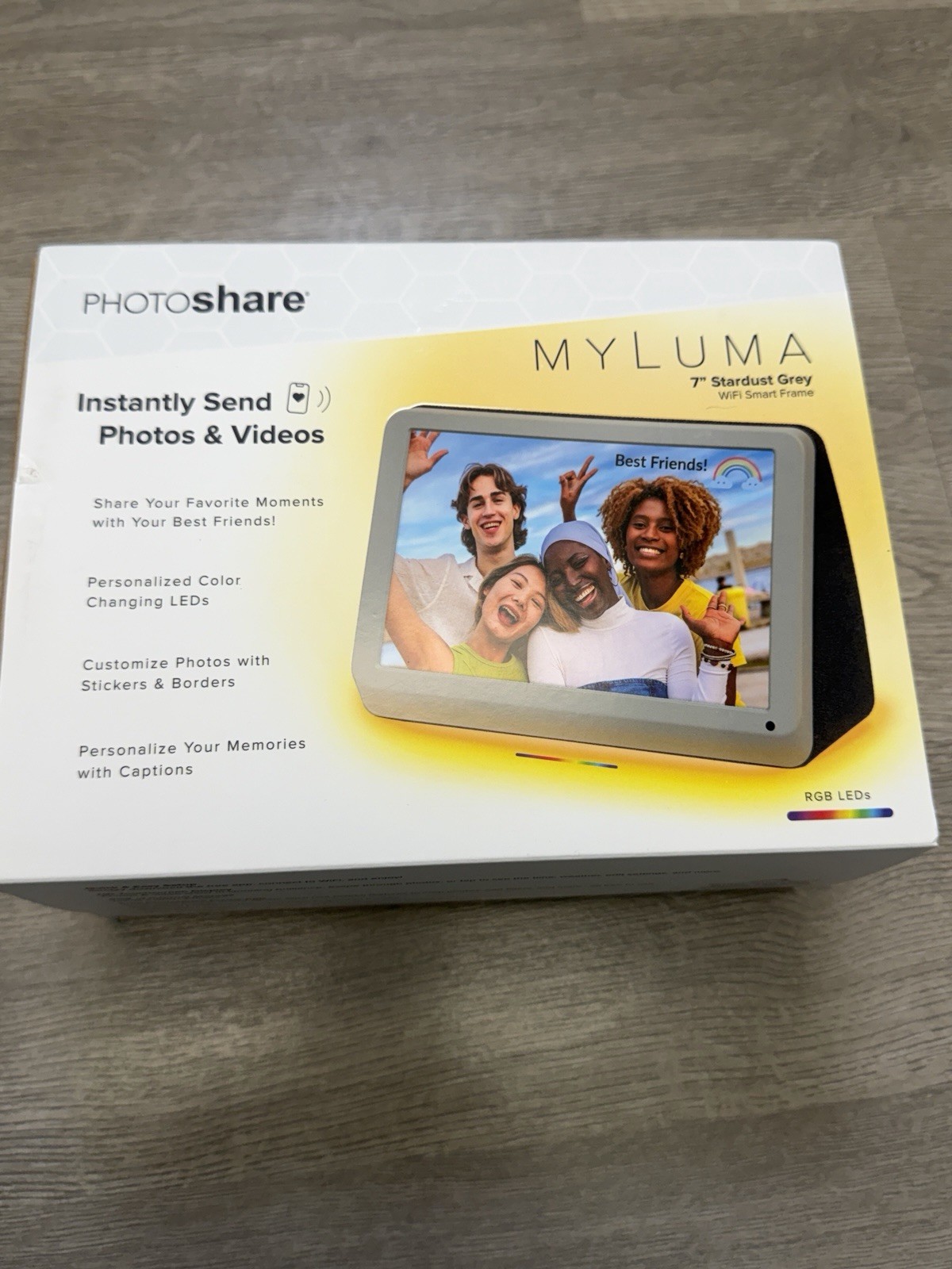 My Luma Photo Share 7” Stardust Grey WIFI Smart Frame. FML07SD