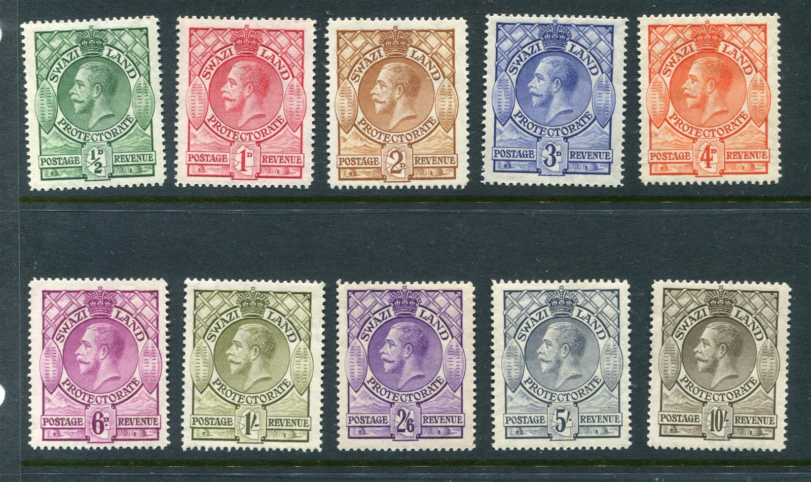 Swaziland #10-19 George V Complete Set [Mint Hinged]