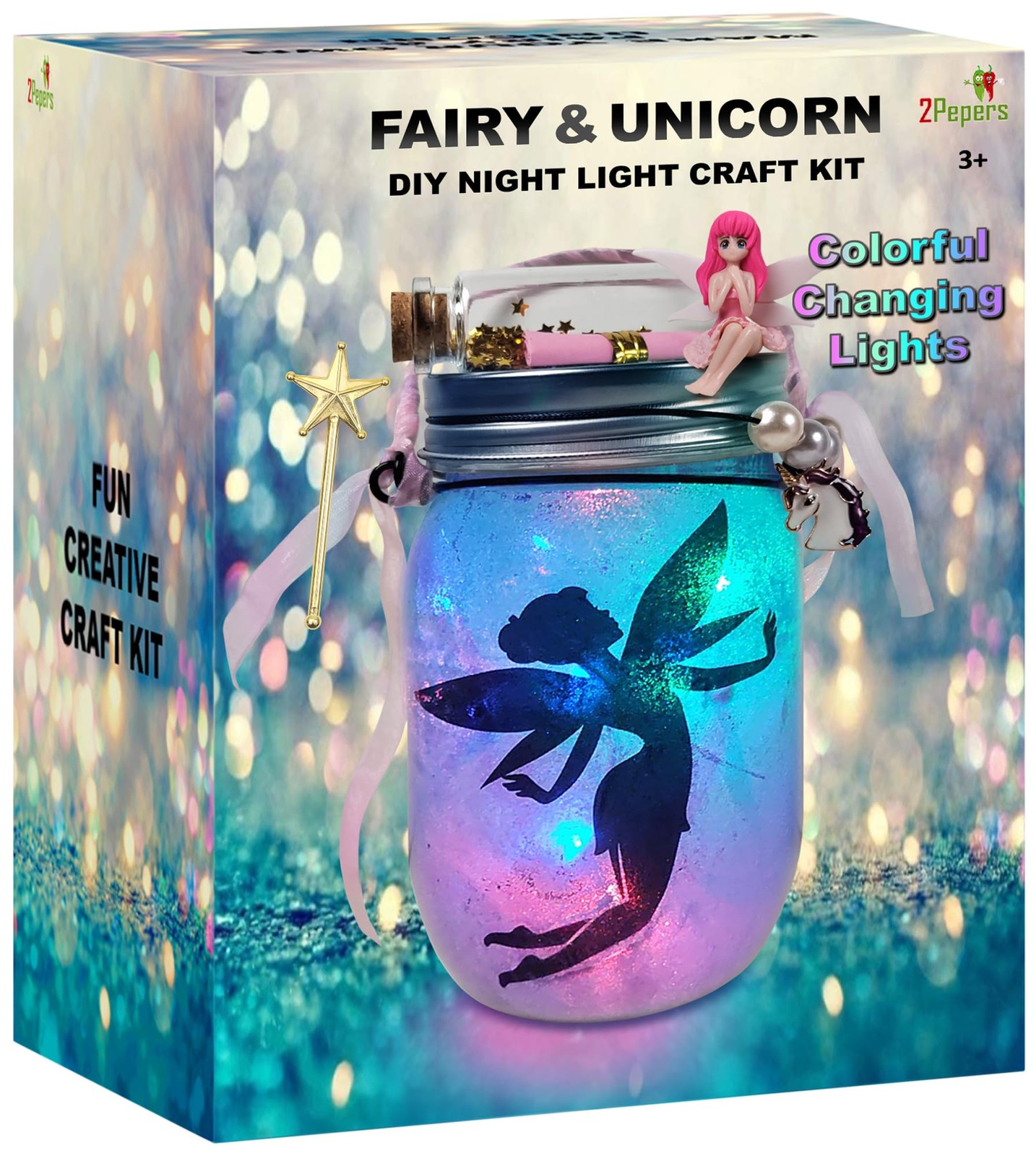 Make Your Own Unicorn & Fairy Lantern Jar Night light Arts and Crafts for , B...