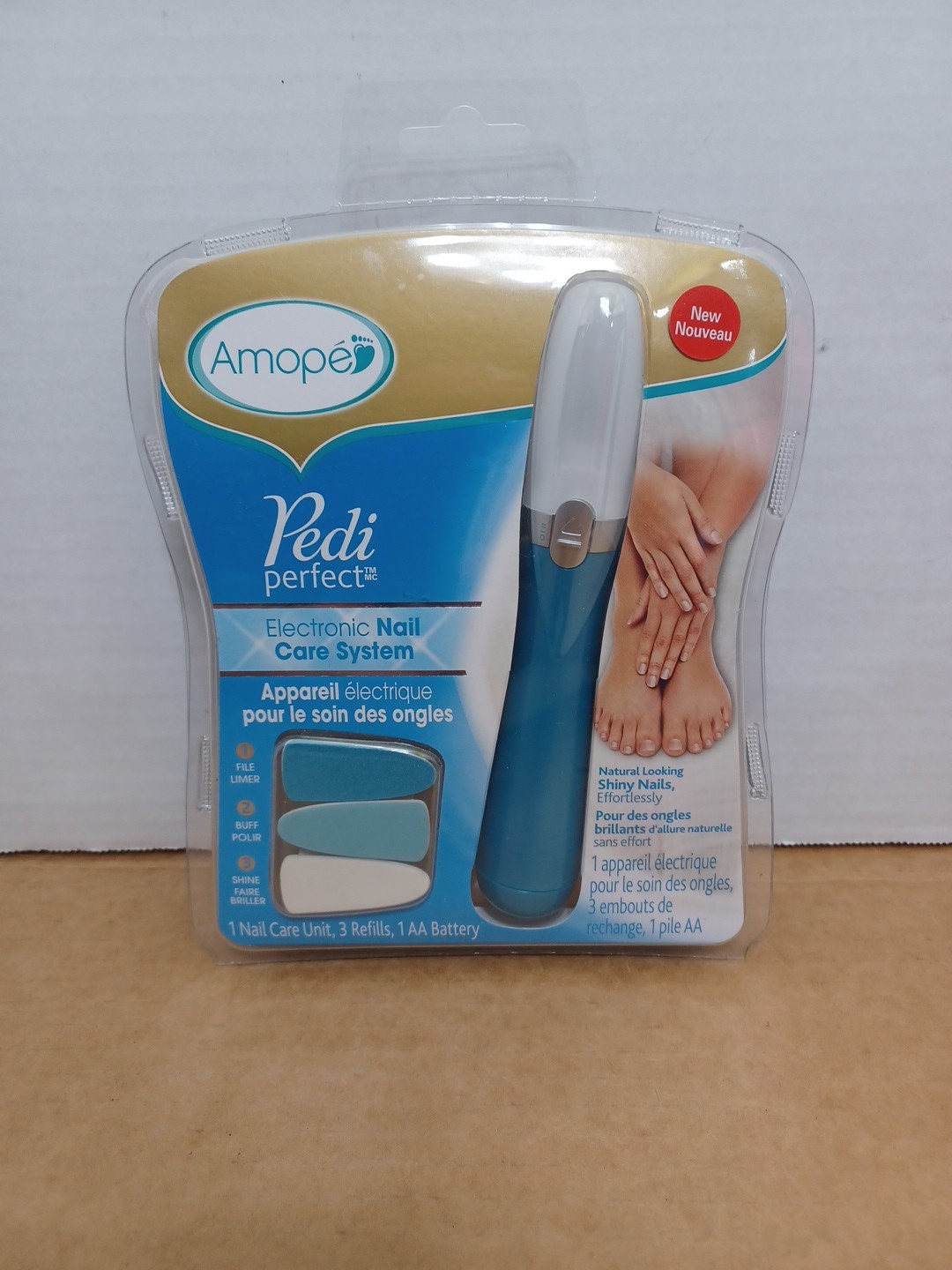 Amope Pedi Perfect Electronic Nail Care System File Pedicure Manicure Kit NEW 