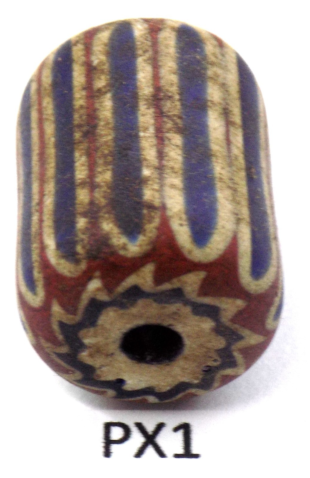 Old Venetian Antique Venetian Chevron Trade Bead African PX1  Bg54 Italian