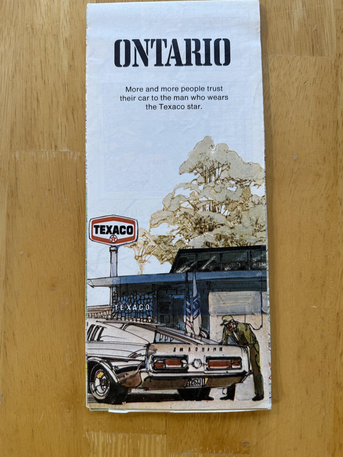 Vintage Texaco Ontario Road Map Toronto Hamilton Niagara Folded Brochure Canada
