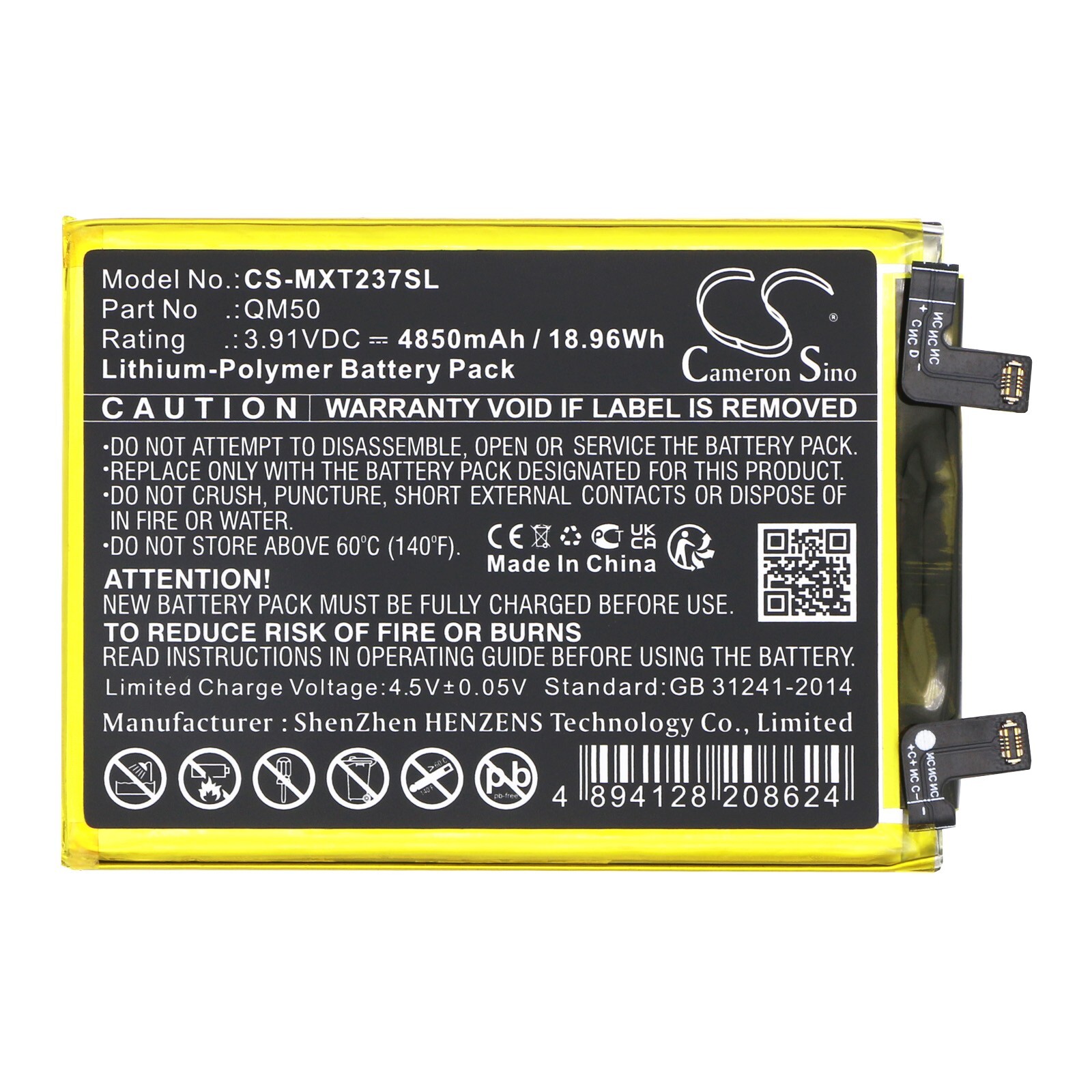 BATTERIE 4850mAh Type QM50 For Motorola EDGE 40 NEO XT2307-1 XT2307-2 XT2307-3