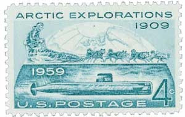 1959 Arctic Explorations 4 cents US Postage Stamp Scott #1128  MINT