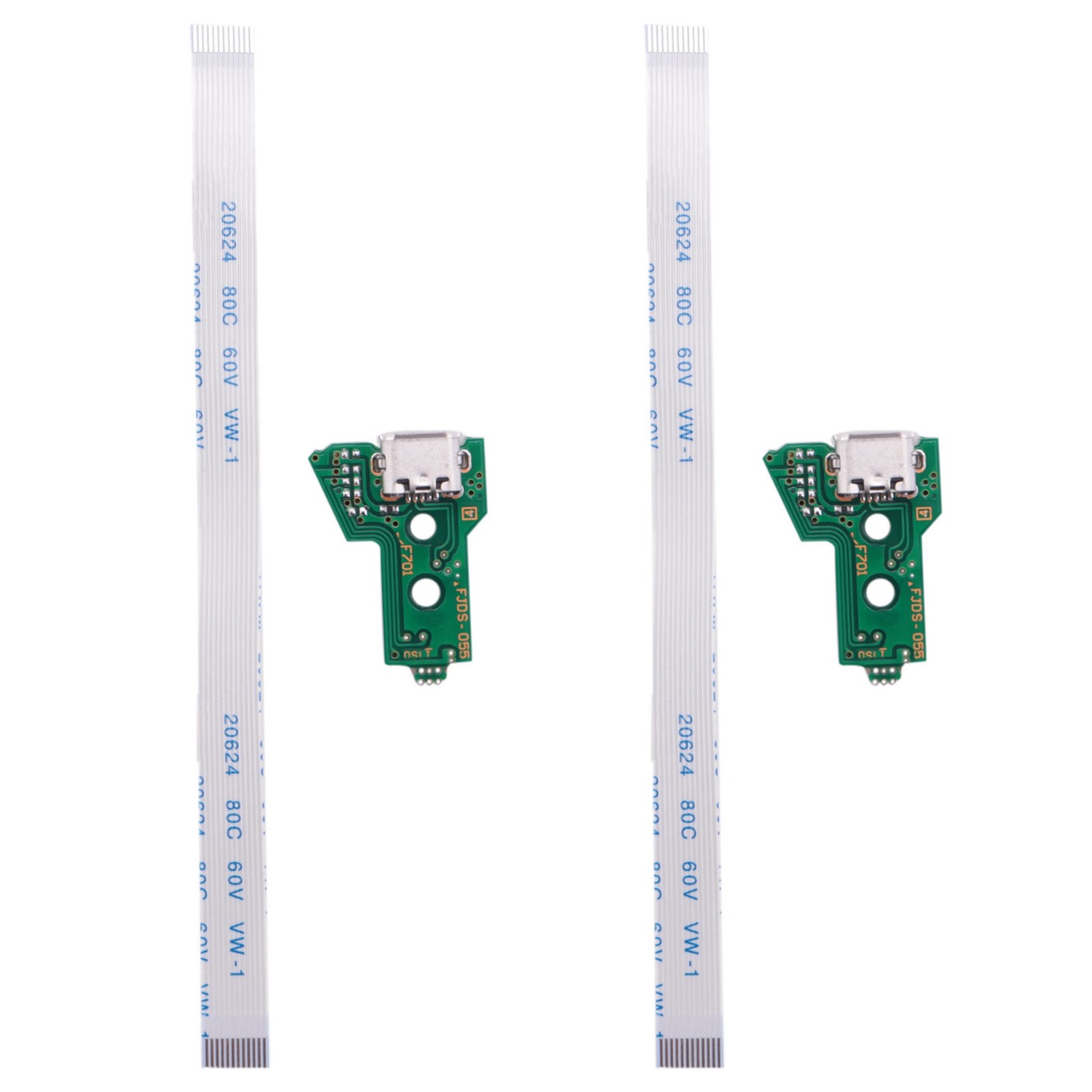 2X USB Charging Port Board for -055  Controller with 12 Pin Flex Cable F6A7