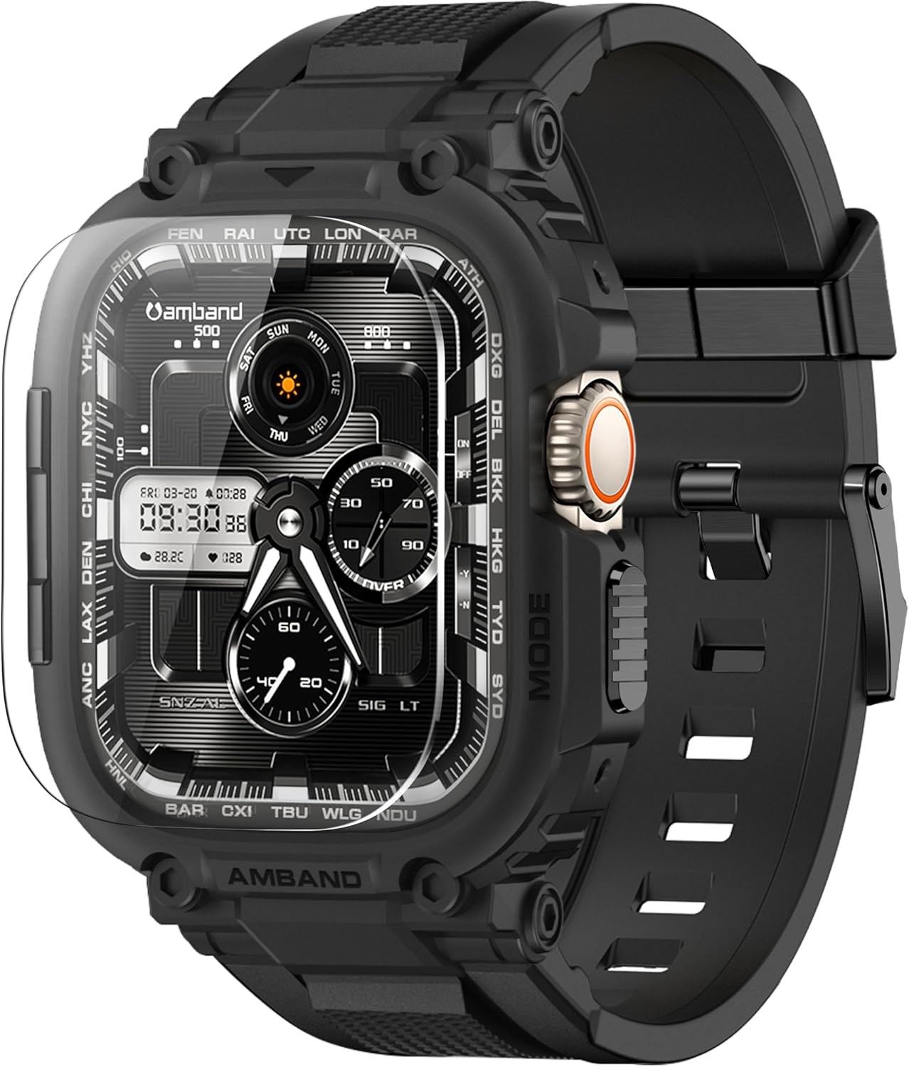 Shockproof Strap Compatible with Apple Watch Ultra 49mm 46mm 45mm