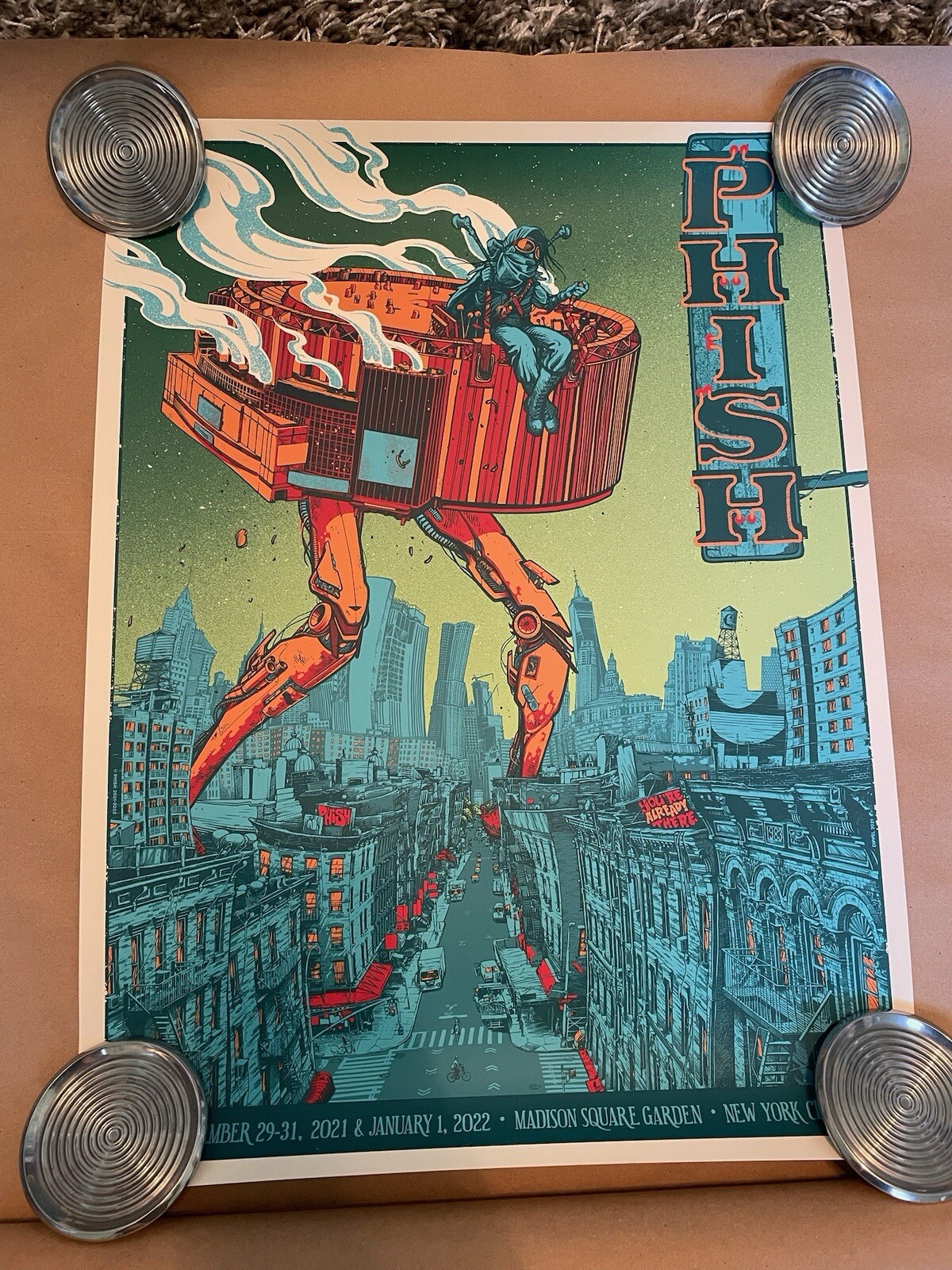 Phish MSG NYE 2021 Poster 1000styles Madison Square Garden NYC Signed #/100
