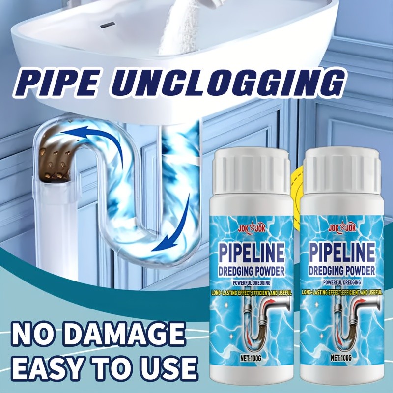 Quick Dredging Powder for Household Drains and Toilets | Automatic, Easy