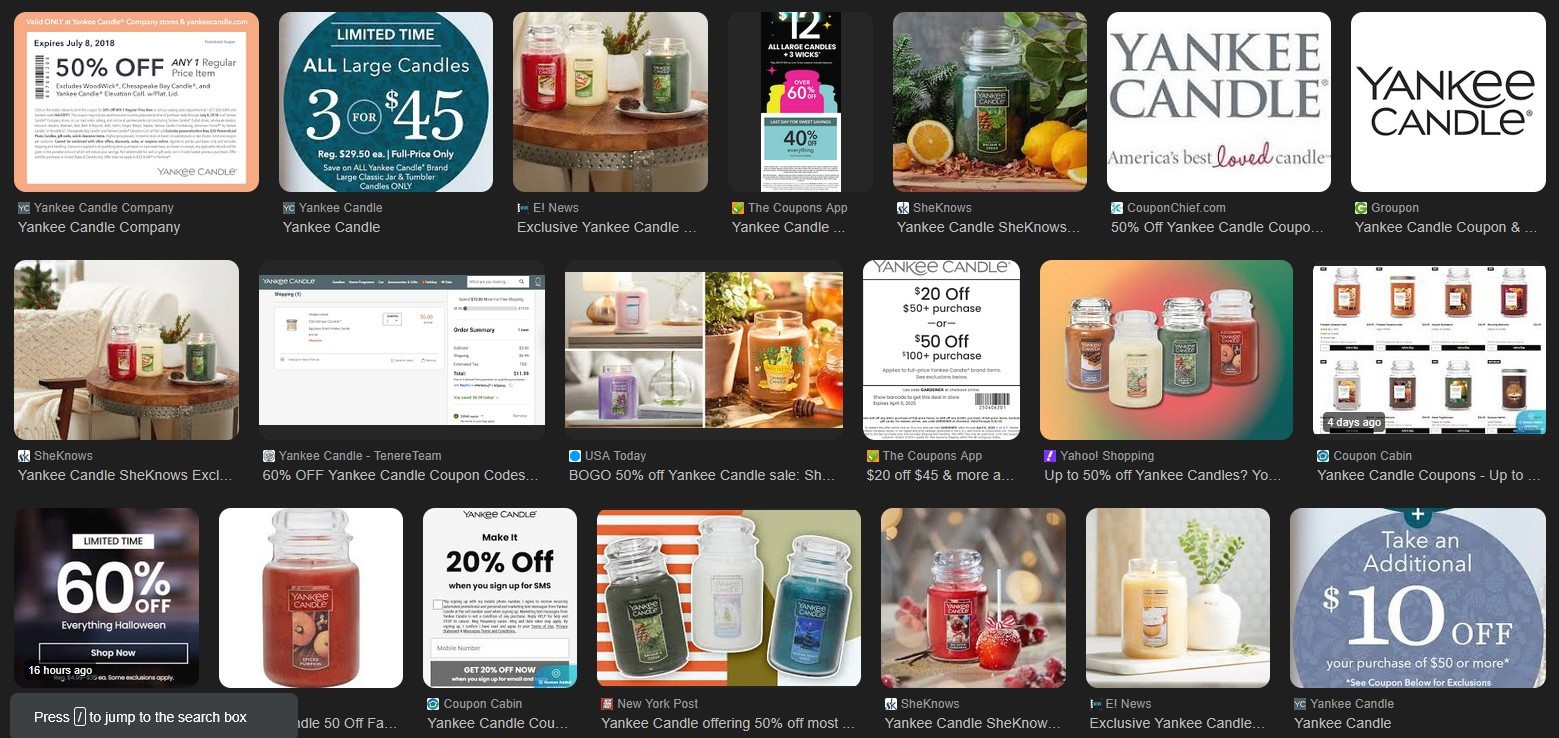 YANKEE CANDLE Coupon 50% off select Large Seasonal + $0 shipping. Thru 11.24.25