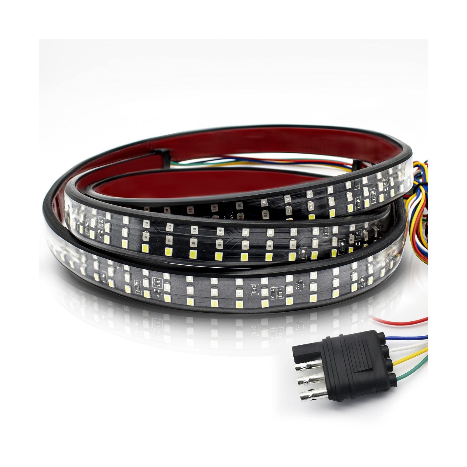 Tailgate Light Bar 60 Inch Triple Row Tail light bar for Pickup Trailer SUV R...