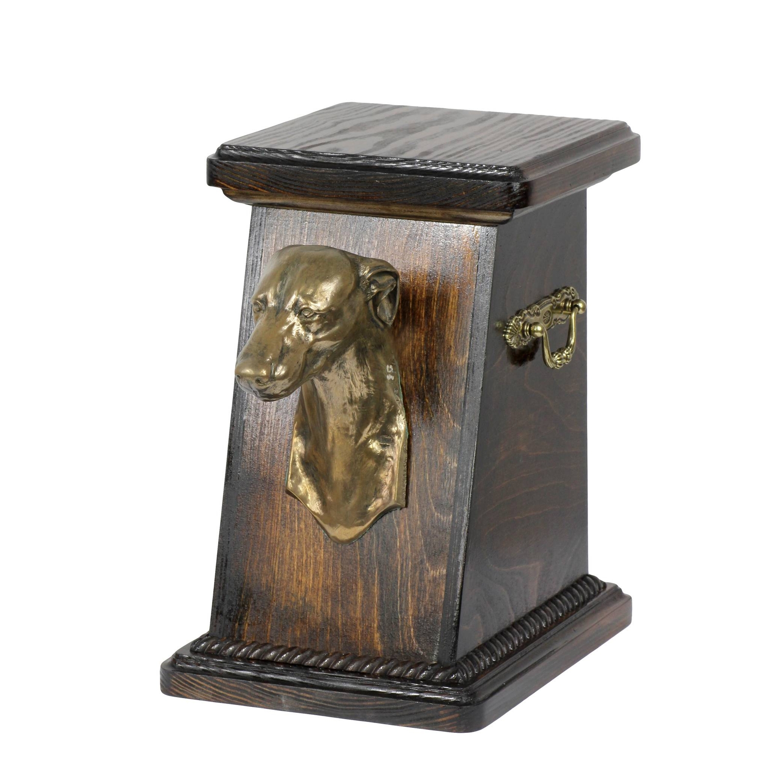 Whippet Holzurne With Dog