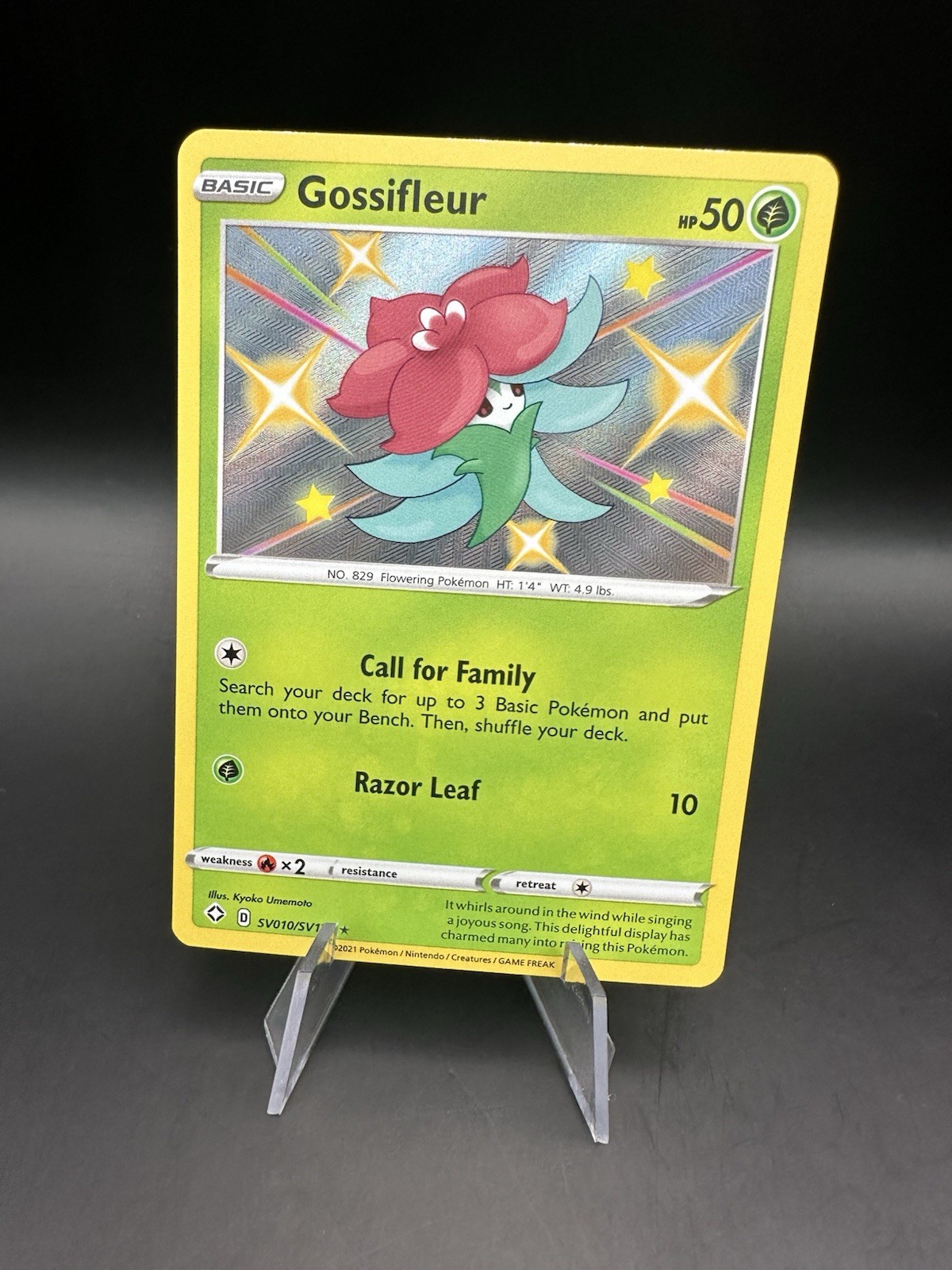 Gossifleur SV010/SV122 Pokemon Shining Fates: Shiny Vault Ultra Rare Holo NM