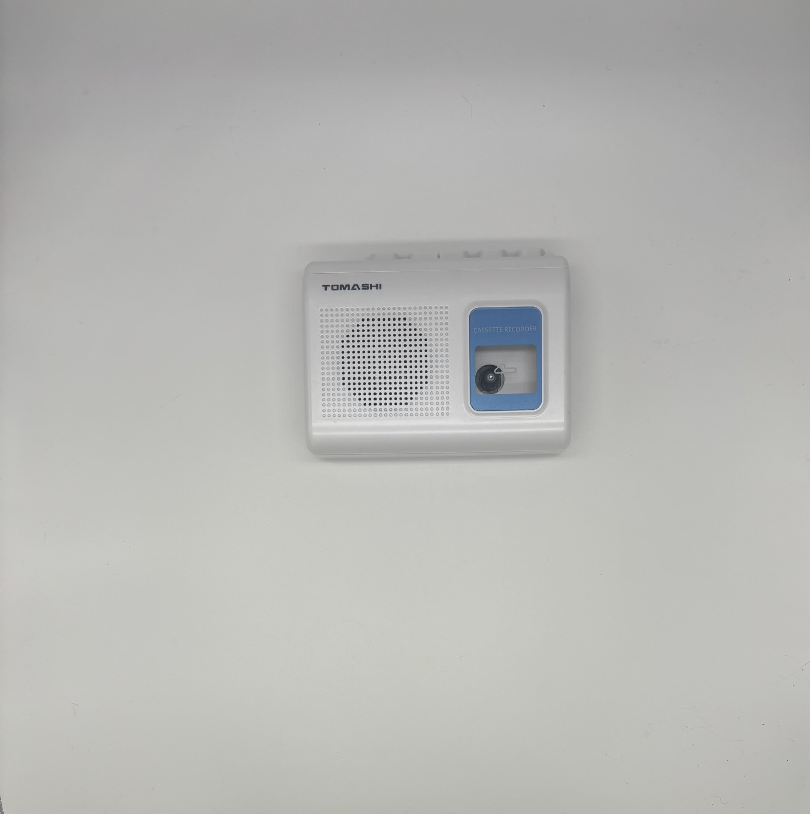 Portable Cassette Tape Player Recorder Built-In Speaker Microphone White Tested