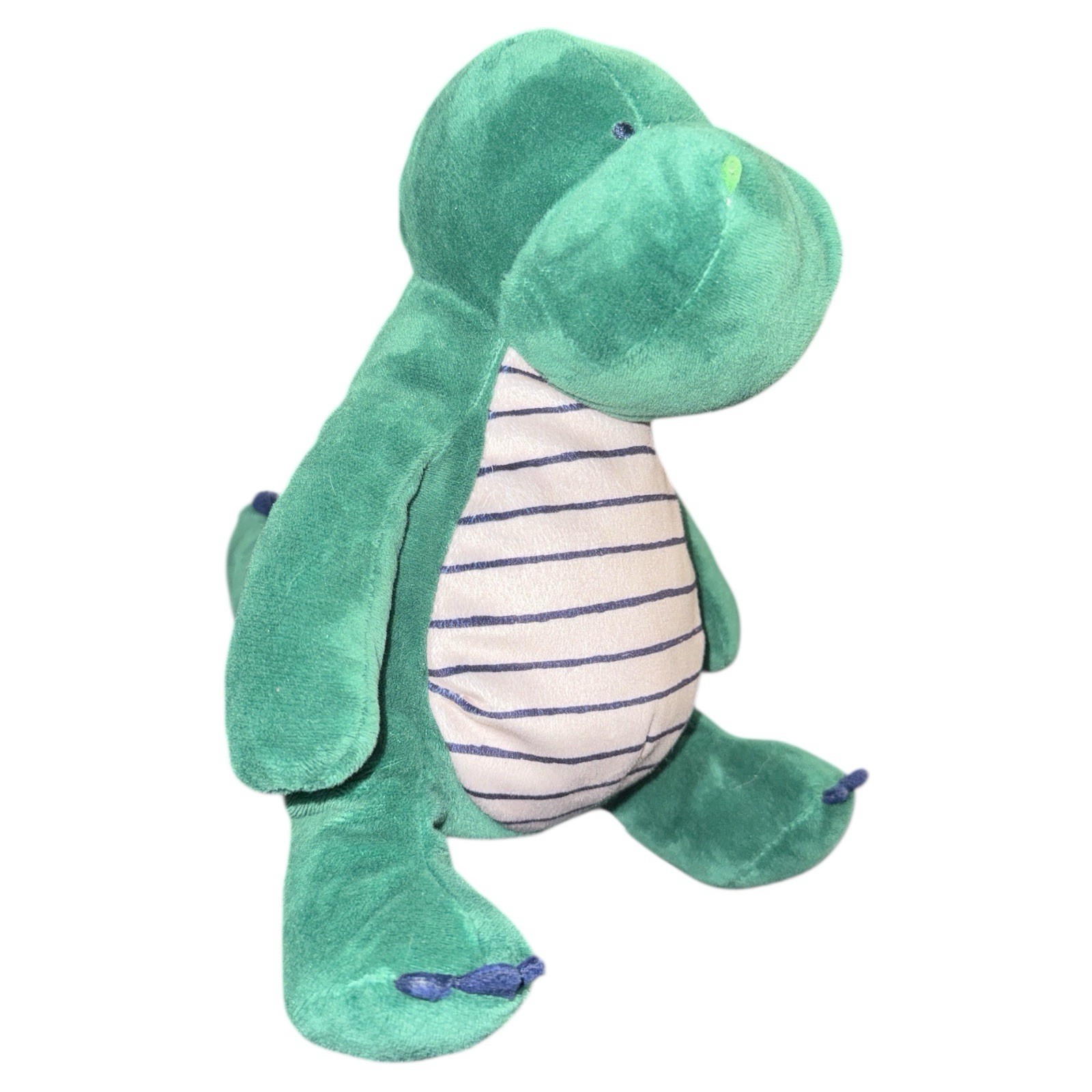 Carters JUST ONE YOU Green Dinosaur Plush Musical Wind Up Toy Lovey Stripes