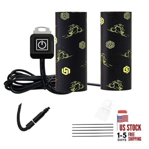 Motorcycle Heated Grip Covers 12V Handlebar Heater, 7/8 Heated Grips for 12v