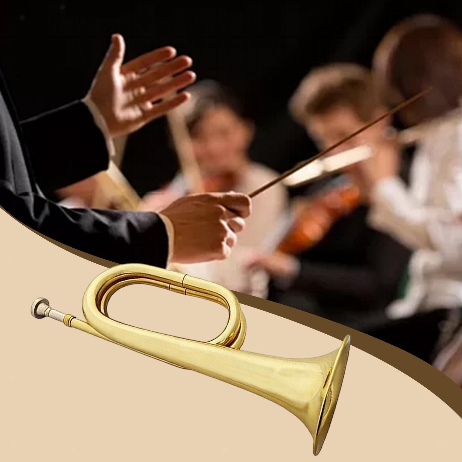 Bugle Trumpet Blowing Bugle Professional Classic Music Instrument Brass Musical