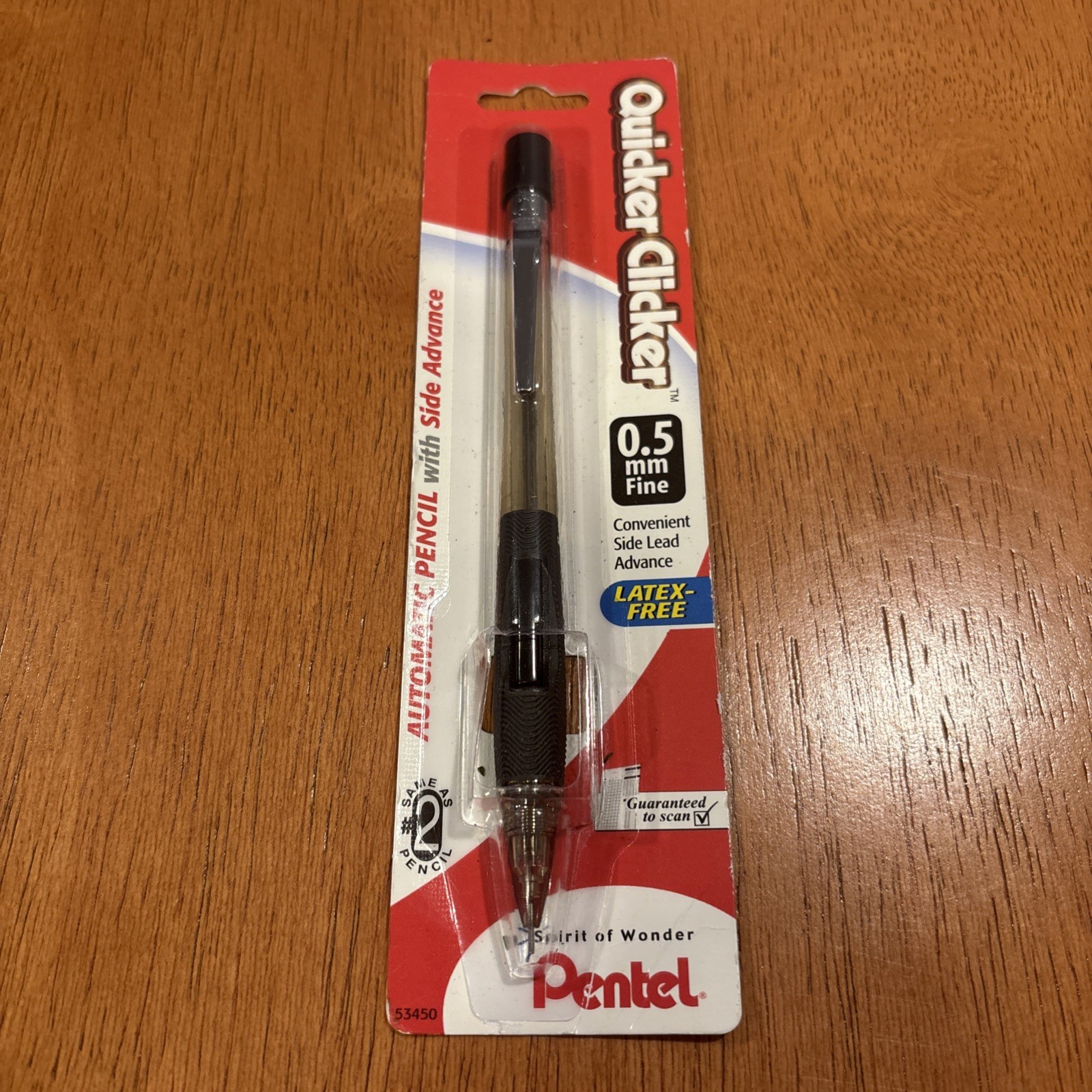 Vintage Pentel Quicker Clicker Mechanical Pencil Clear  0.5mm PD345BP NOS Japan