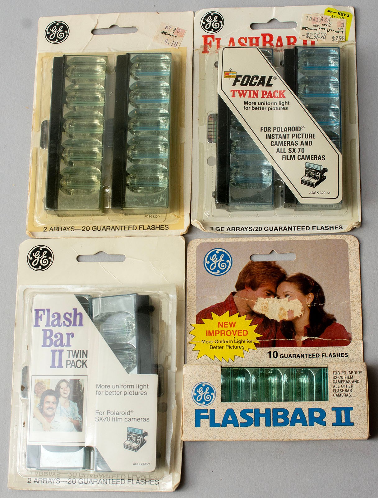 7 GE Flashbars for Polaroid cameras