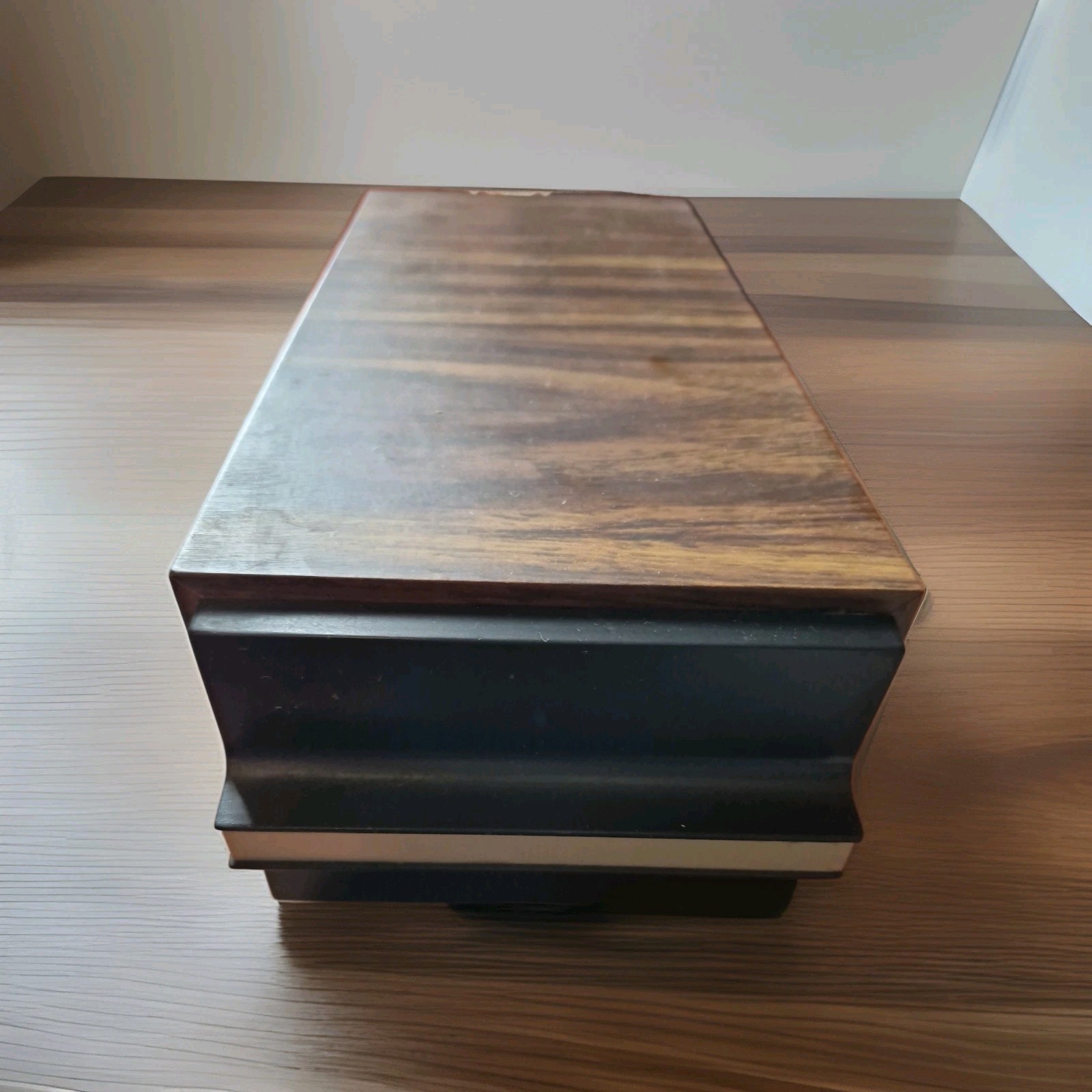 Vintage Kenmark 12 Cassette Tape Holder Drawer Faux Wood