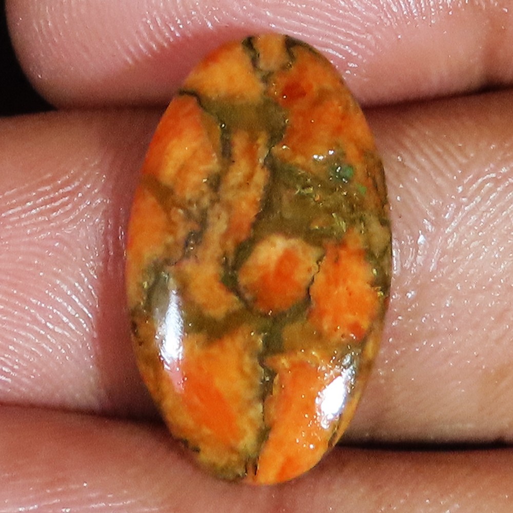 7.95 Cts Copper Turquoise Oval Cabochon Loose Loose Gemstone 12x21x3 mm GQ-255