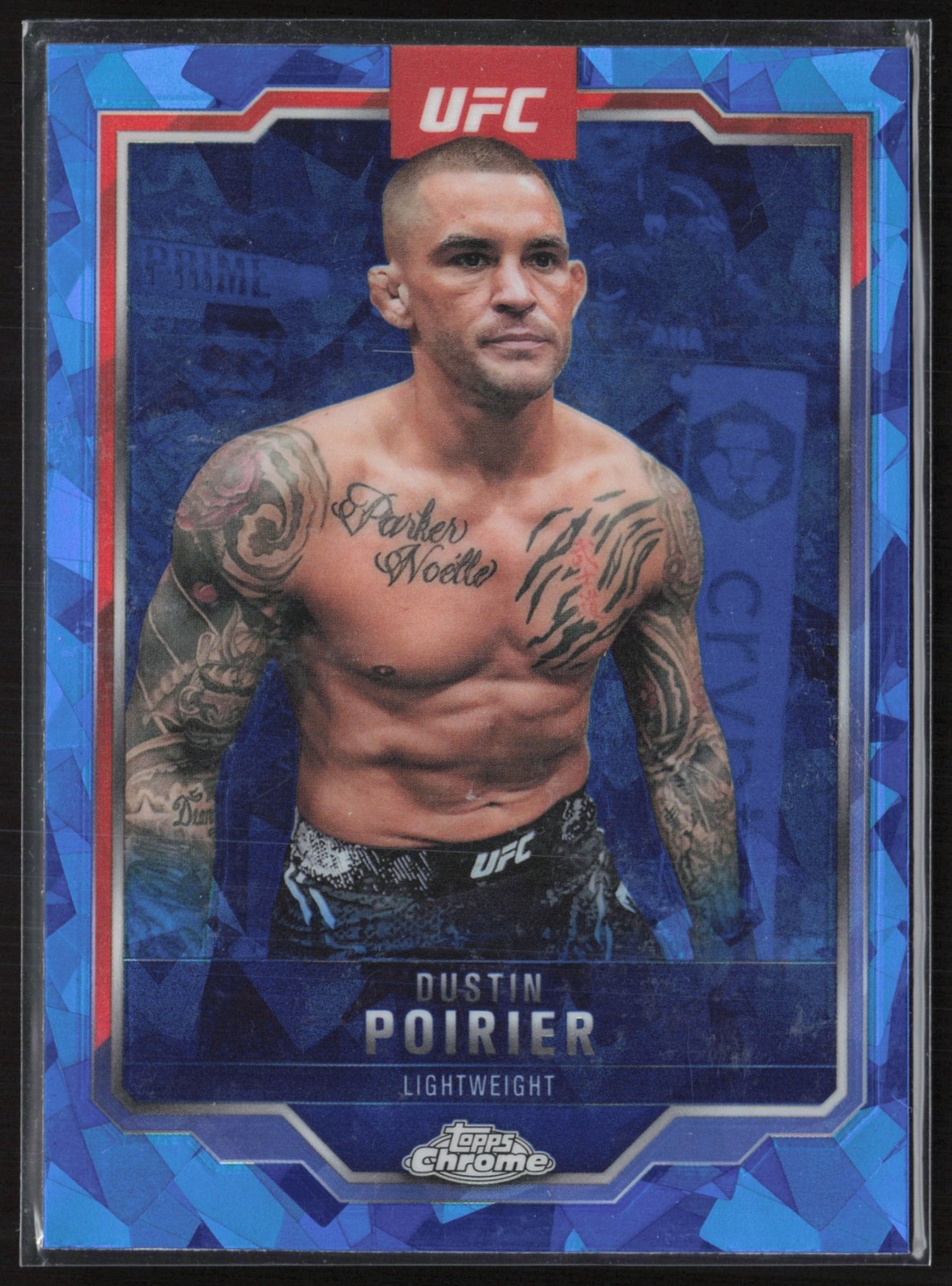 2025 Topps UFC Chrome Sapphire Dustin Poirier #7
