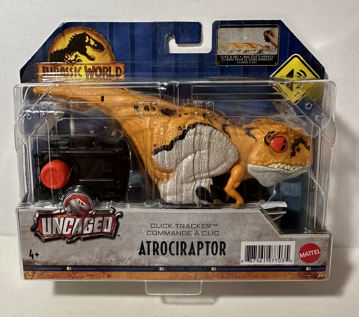 Atrociraptor Uncaged Click Tracker Jurassic Park Command A Click Mattel New