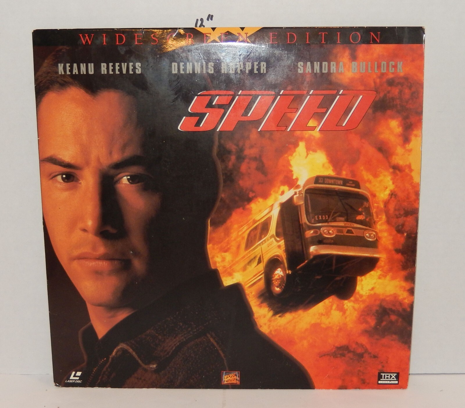 Laserdisc 1993 Speed Keanu Reeves Dennis Hopper Sandra Bullock Laser Disc