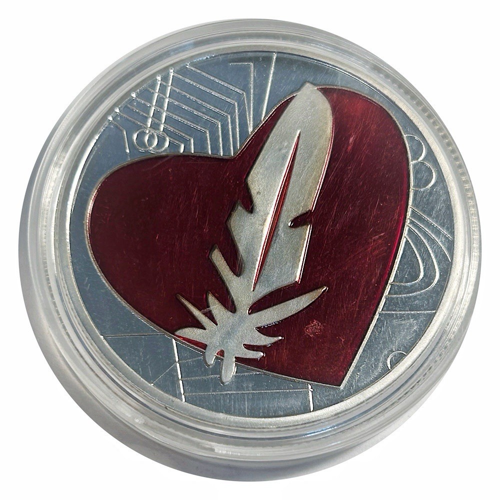 Lucky Craft Colored Coin Heart & Feather in Capsule