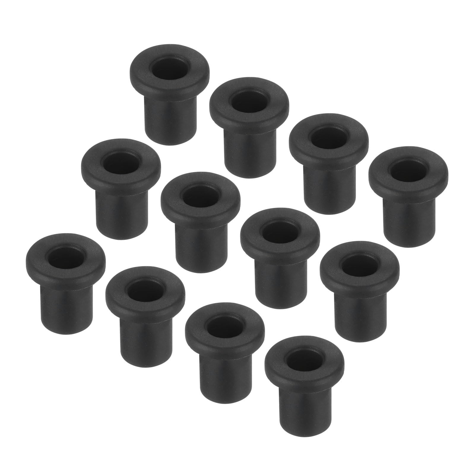 MECCANIXITY 50Pcs T Shape Rubber Grommet 6mm Dia x 4mm ID x 10mm H, Black 