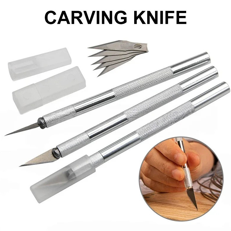1set Aluminum Alloy Carving Knife DIY Art Cutting Tool Kit - Making Art Knife
