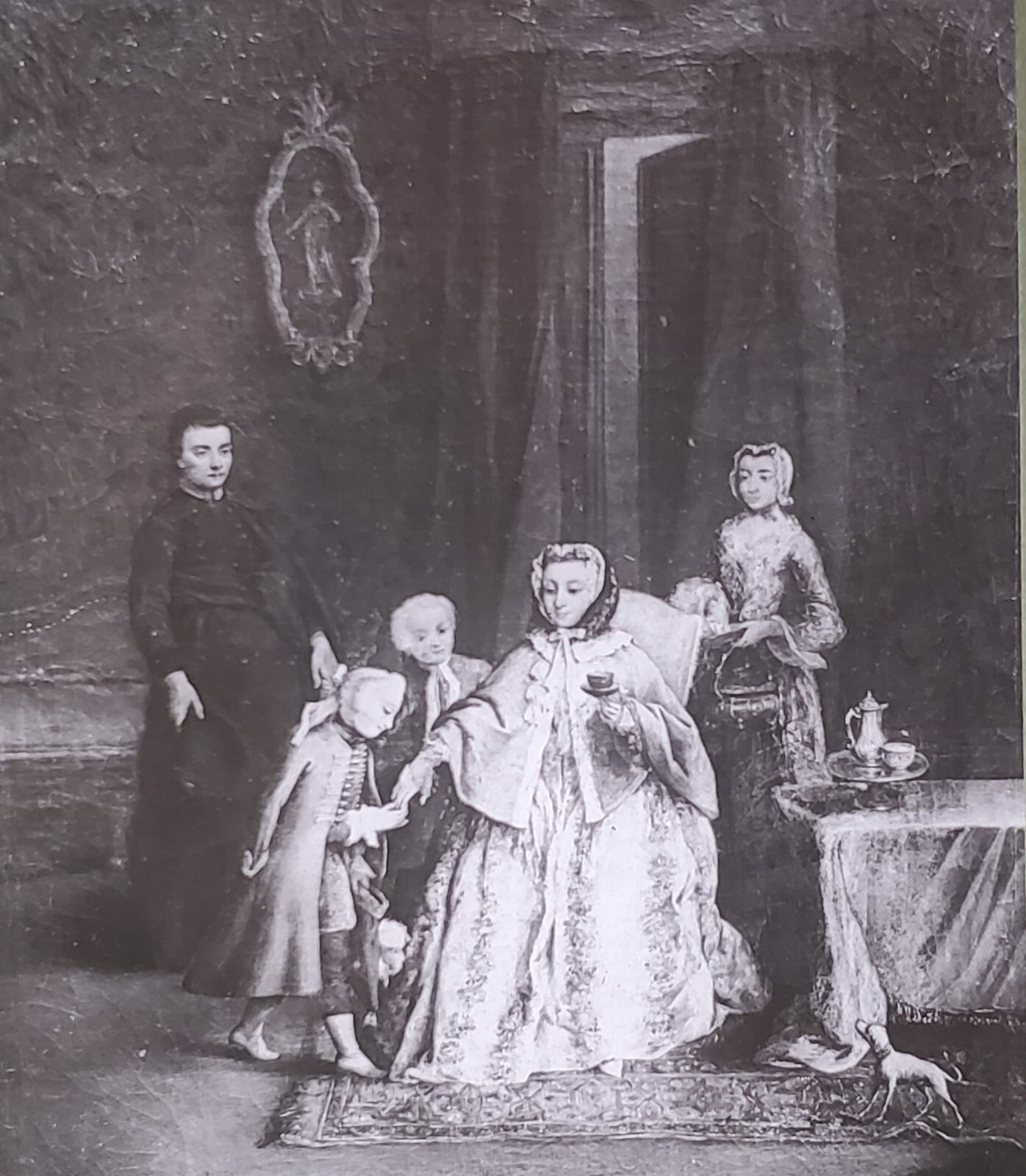 A Venetian Family, Pietro Longhi, Magic Lantern Glass Slide