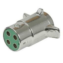 4-Way Round Connector Plug Chrome Plated- ( Pack of 1)