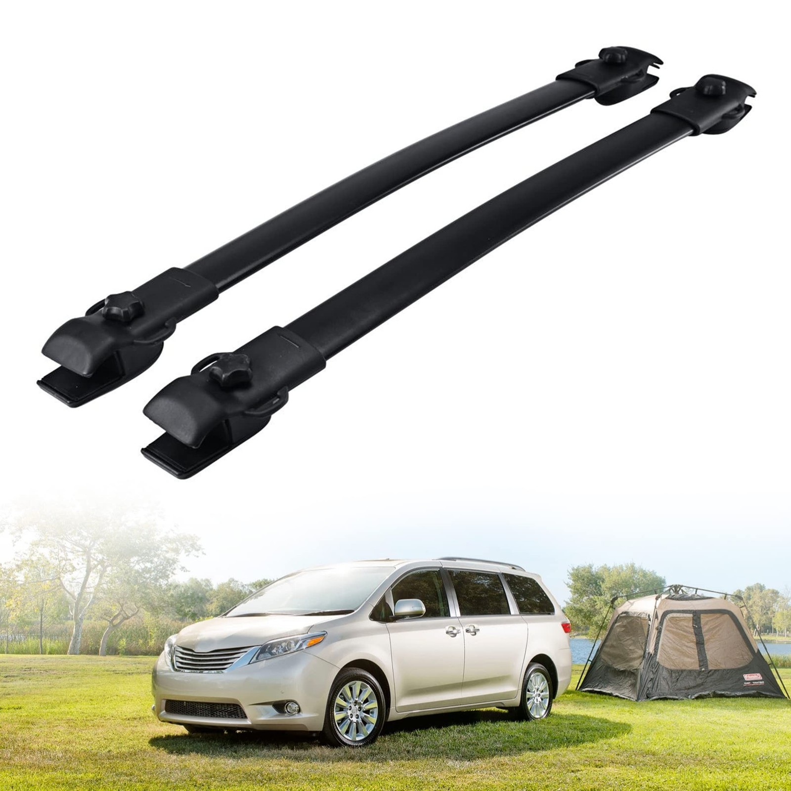 AUXMART Roof Rack Cross Bars Compatible for Toyota Sienna 2011-2020 Luggage R...