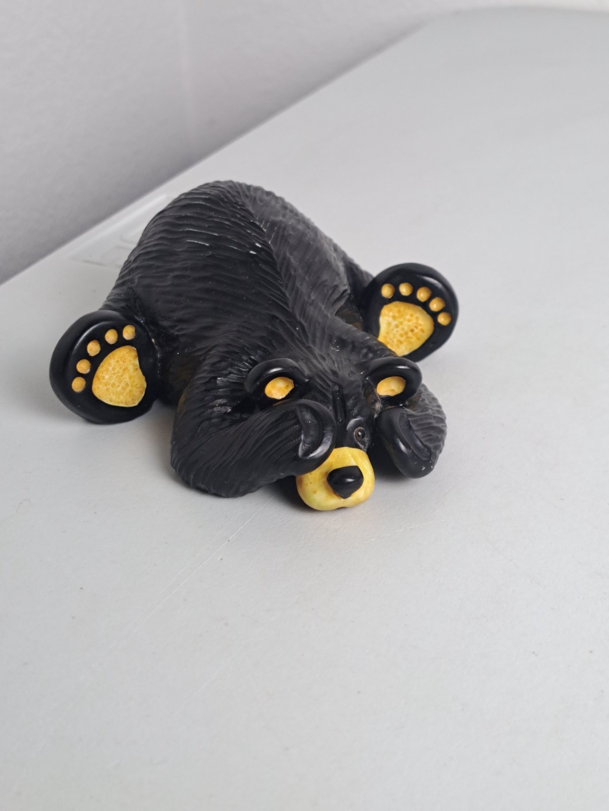 BearFoots Big Sky Carvers Jeff Fleming 'RUBY' Lying Down Resin Bear Figurine