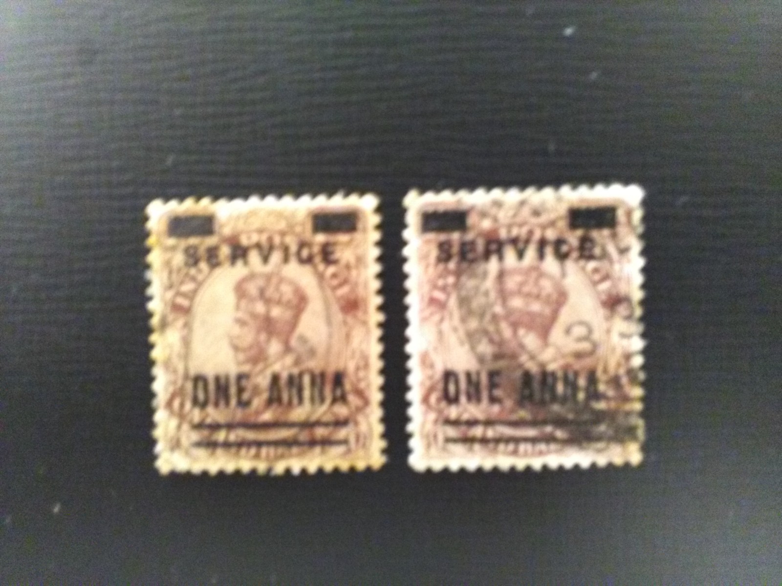INDIA  USED  STAMPS  1926 KGV SURCHARGES 1a ON 11/2a CHOCOLATE.
