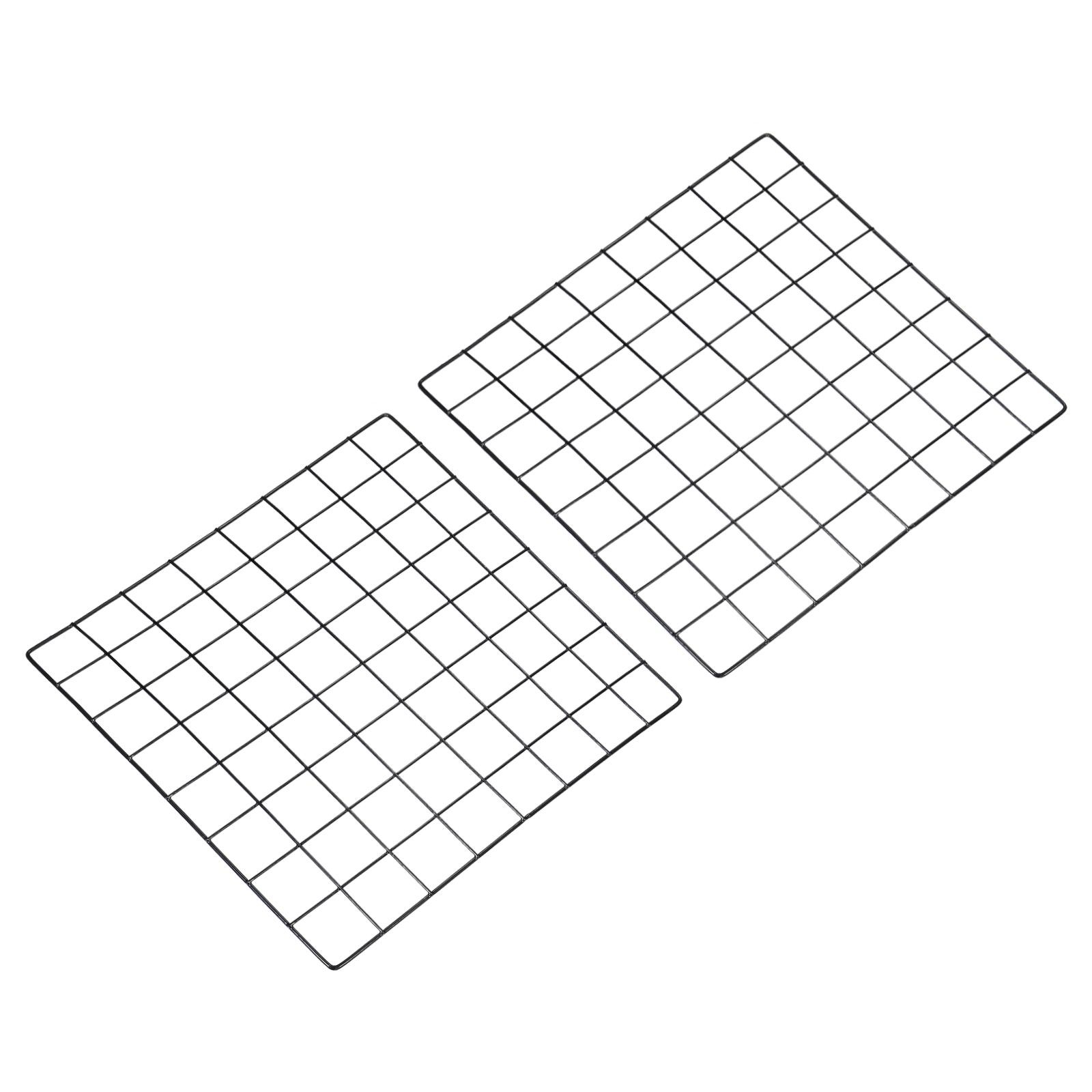 16"x16" Wire Grid Panel, 2pcs for Home Office, Black