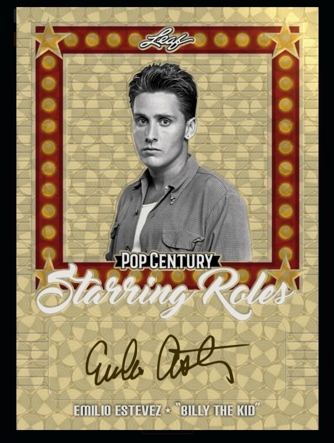 Emilio Estevez 1/1 Super Prismatic Gold NFT Billy the Kid 2021 Leaf Metal Pop Ce