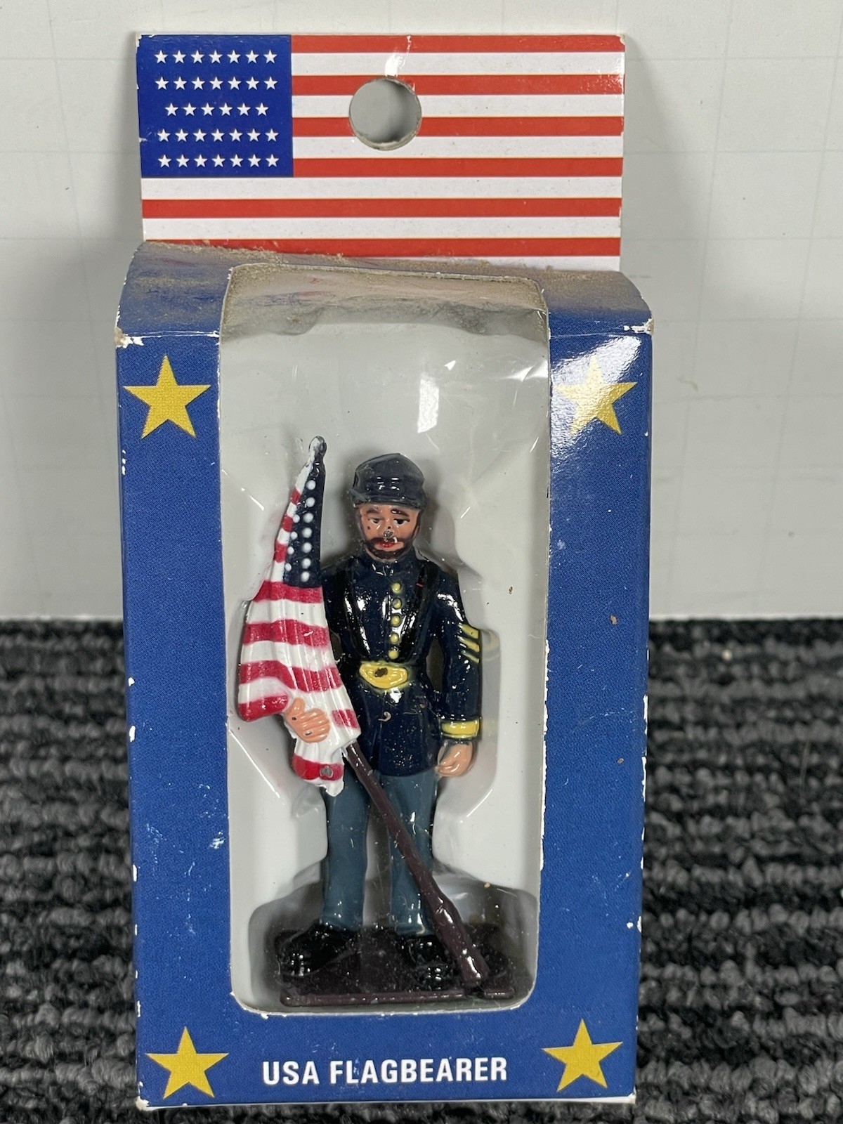 🔥 Confederate USA Flagbearer  civil war Soldiers  2 3/4” Metal Figurine
