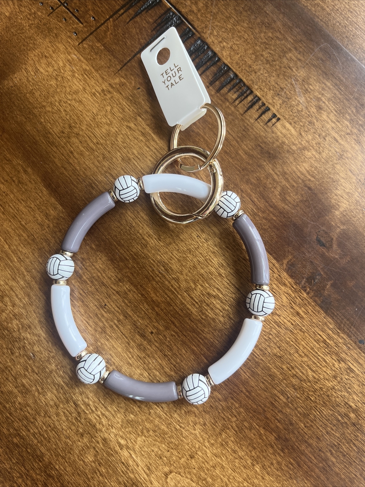 Mini Volleyball Keychain Key Ring  Charm High School Player Coach Gift